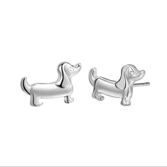 Jewelry - Silver Weiner Dog Dachshund Earrings
